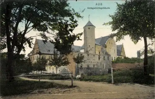 Ak Aub in Unterfranken, Amtsgerichtsgebäude