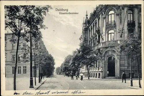 Ak Duisburg im Ruhrgebiet, Düsseldorfer Straße