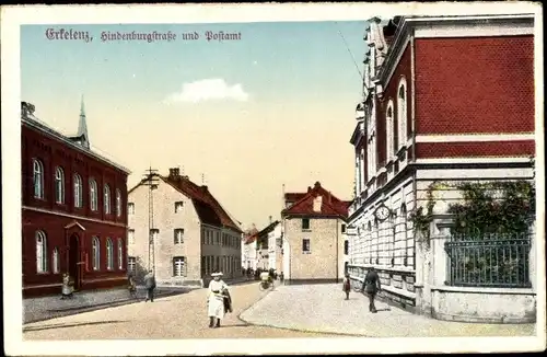 Ak Erkelenz im Rheinland, Hindenburgstraße und Postamt