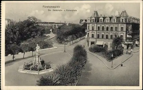 Ak Fürstenwalde an der Spree, Denkmals- und Kaiserplatz