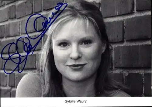 Ak Schauspielerin Sybille Waury als Tanja Schildknecht, Lindenstraße, Portrait, Autogramm