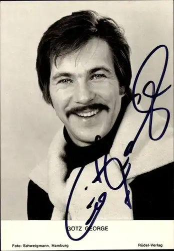 Ak Schauspieler Götz George, Portrait, Autogramm