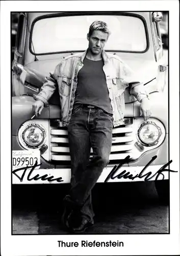 Ak Schauspieler Thure Riefenstein, Portrait, Auto, Autogramm