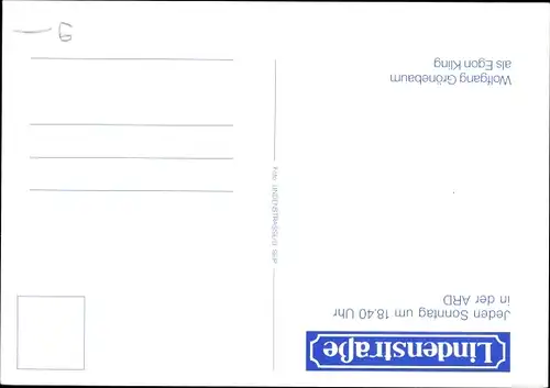 Ak Schauspieler Wolfgang Grönebaum als Egon Kling, Lindenstraße, Portrait, Autogramm