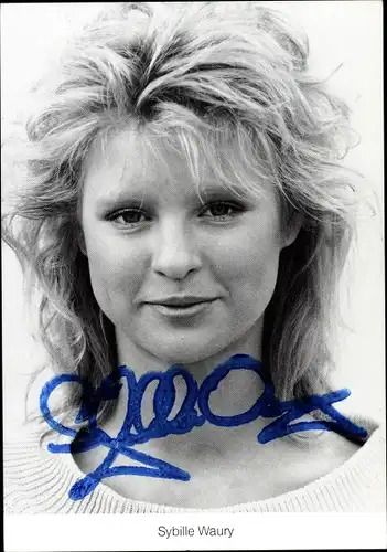 Ak Schauspielerin Sybille Waury, Portrait, Autogramm