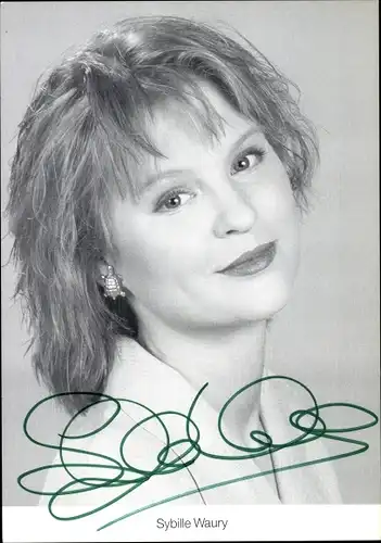 Ak Schauspielerin Sybille Waury, Portrait, Autogramm