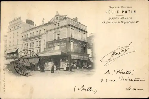 Ak Paris VI, Grande Epicerie Felix Potin, Place de la Republique
