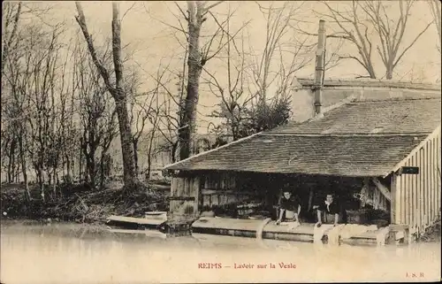 Ak Reims Marne, Lavoir sur la Vesle