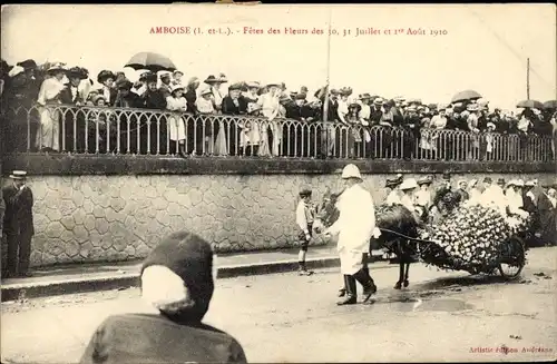 Ak Amboise Indre et Loire, Fetes des Fleurs des 30, 31 Juillet et 1 Aout 1910