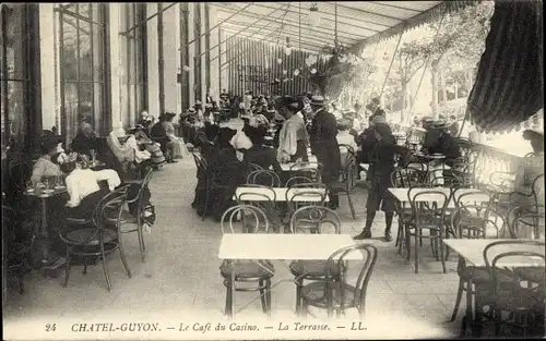 Ak Châtel Guyon Puy de Dôme, Le Café du Casino, La Terrasse