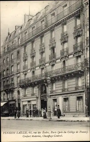 Ak Paris V, Rue des Écoles, Pension Laille