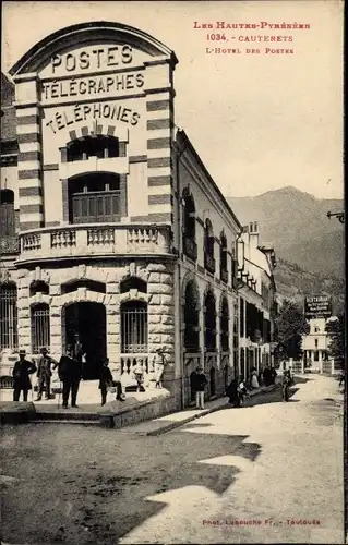 Ak Cauterets Hautes Pyrénées, L'Hôtel des Postes, Téléphones