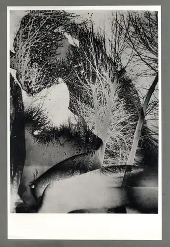 Maurice Tabard. Original-Photographie. 1970er Jahre, Solarisation, o. T. (Sitzender Frauenakt mit B