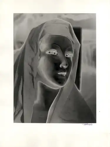 Maurice Tabard, Original, 1970er Jahre, Solarisation. o. T. (Gesicht einer Frau. Fotomontage)