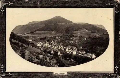 Passepartout Ak Bad Peterstal Griesbach im Schwarzwald, Blick auf den Ort