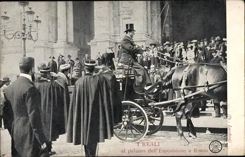 Ak Roma Rom Lazio, I Reali al palazzo dell'Esposizione