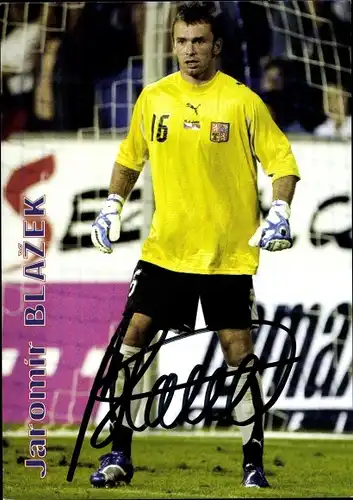 Sammelbild Fußballspieler Jaromir Blazek, Autogramm, Tschechische Nationalmannschaft