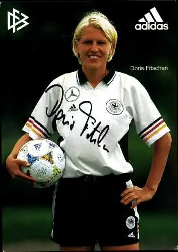 Ak Fußballspielerin Doris Fitschen, Autogramm, Deutsche Nationalmannschaft