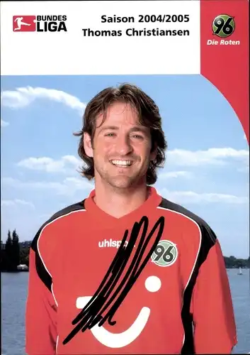 Sammelbild Fußballspieler Thomas Christiansen, Hannover 96, Autogramm