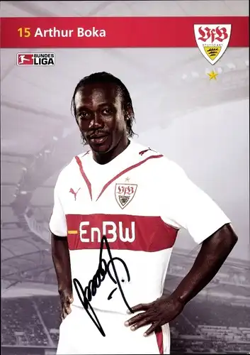 Ak Fußballer Arthur Boka, Portrait, Autogramm, VfB Stuttgart