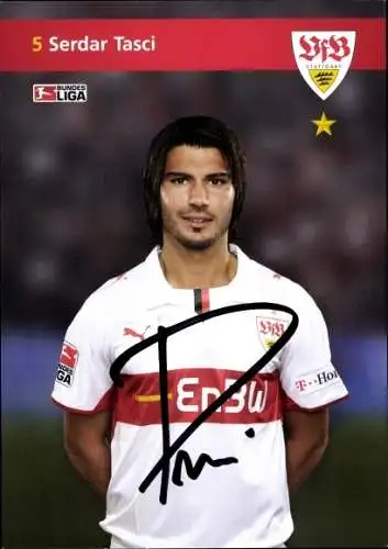 Ak Fußballer Serdar Tasci, Portrait, Autogramm, VfB Stuttgart