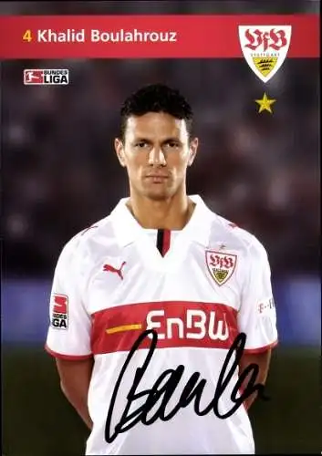 Ak Fußballer Khalid Boulahrouz, Portrait, Autogramm, VfB Stuttgart