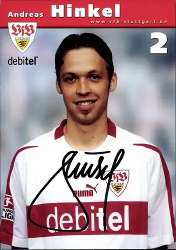 Ak Fußballer Andreas Hinkel, Portrait, Autogramm, VfB Stuttgart