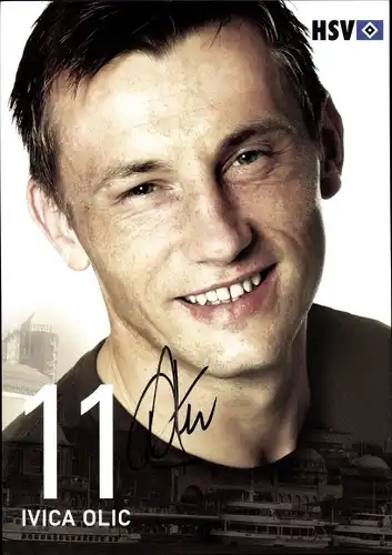 Ak Fußballer Ivica Olic, Portrait, Autogramm, HSV