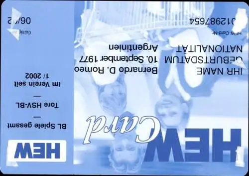 Ak Fußballer Bernardo Daniel Romeo, Portrait, Autogramm, HSV