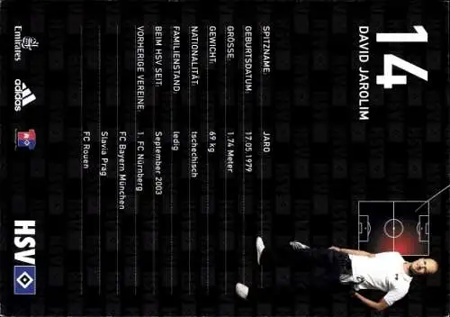 Ak Fußballer David Jarolim, Portrait, Autogramm