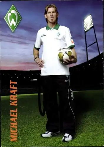 Ak Fußballer Michael Kraft, Portrait, Autogramm, Werder Bremen