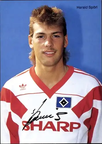 Ak Harald Spörl, Hamburger SV, HSV, Portrait, Sharp, Adidas