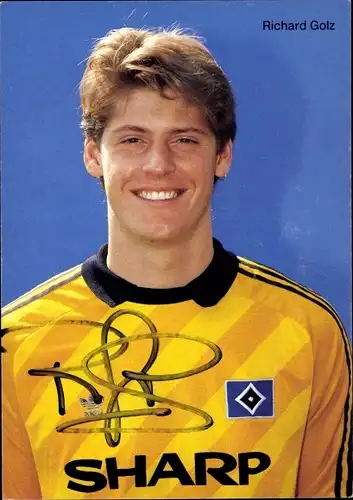 Ak Fußballspieler Richard Golz, Autogramm, Hamburger SV