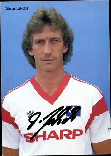 Ak Fußballspieler Ditmar Jakobs, Autogramm, Hamburger SV