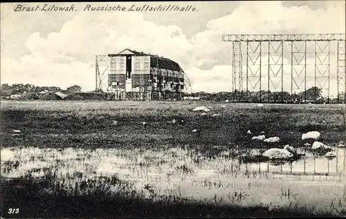 Ak Brest Litowsk Weißrussland, Russische Luftschiffhalle
