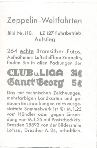 Sammelbild Zeppelin Weltfahrten Nr. 110 LZ 127 Graf Zeppelin Fahrtbetrieb, Aufstieg Luftschiffhalle