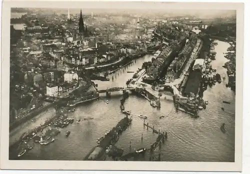 Sammelbild Zeppelin Weltfahrten Nr. 255 Deutschland-Fahrten, Hamburg, Hafen