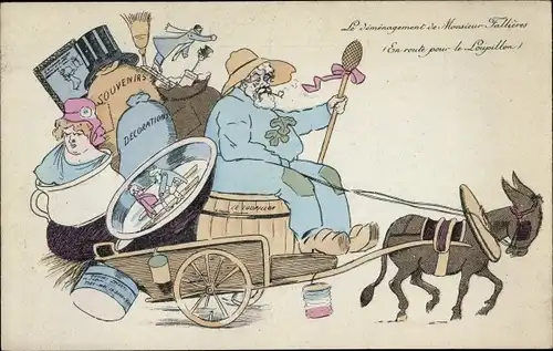 Ak Le Demenagement de Monsieur Fallières, En route pour le Loupillon