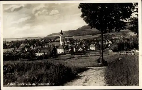 Ak Aalen im Ostalbkreis Württemberg, Blick von der Schillerhöhe auf den Ort