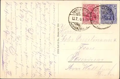 Ak Unterstedt Rotenburg an der Wümme, Schule, Geschäftshaus G. Buchholz, Bullensee