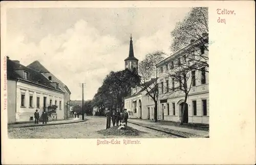 Ak Teltow in Brandenburg, Breite Straße Ecke Ritterstraße