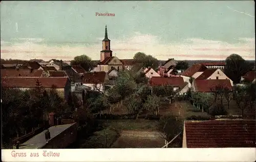 Ak Teltow in Brandenburg, Panorama, Kirche