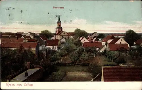 Ak Teltow in Brandenburg, Panorama, Kirche