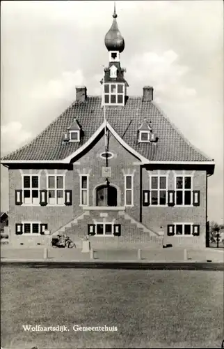 Ak Wolphaartsdijk Zeeland, Gemeentehuis