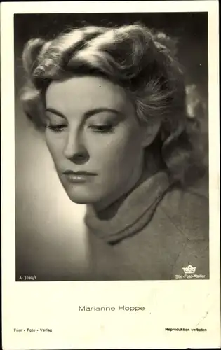 Ak Schauspielerin Marianne Hoppe, Portrait, Tobis Film A 3890/1