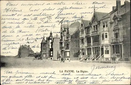 Ak La Panne De Panne Westflandern, la Digue