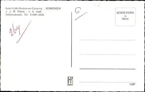 Ak Valkenswaard Nordbrabant, Toeristenoord Venbergen, Außenterrasse am Wasser