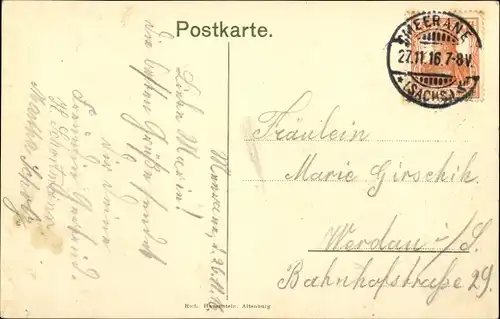 Ak Meerane in Sachsen, Markt mit Augustusstraße, Hotel zur Sonne, Geschäft Hermann Motulsky