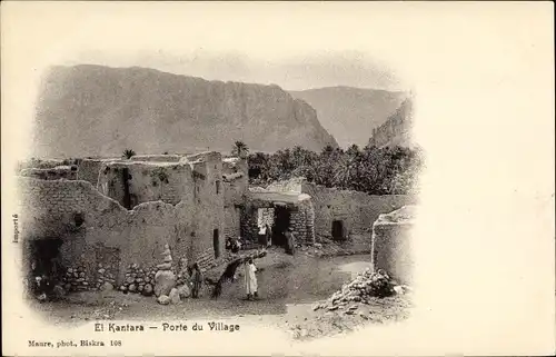 Ak El Kantara Algerien, Porte du Village