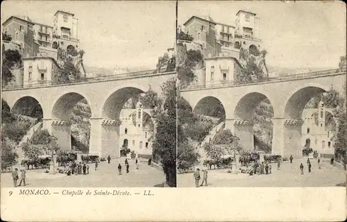 Stereo Ak Monte Carlo Monaco, Chapelle de Sainte Devote
